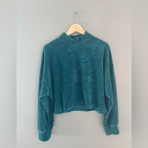 Simons Twik Teal Corduroy Long sleeve Top | Size Medium